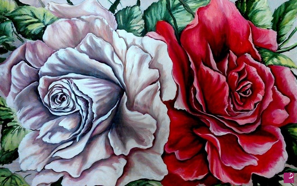 quadri in vendita online - ROSE IN DUETTO