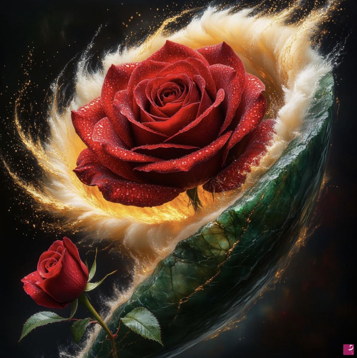 quadri in vendita online - Rose in space 2