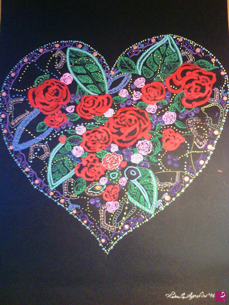 quadri in vendita online - ROSE NEL CUORE