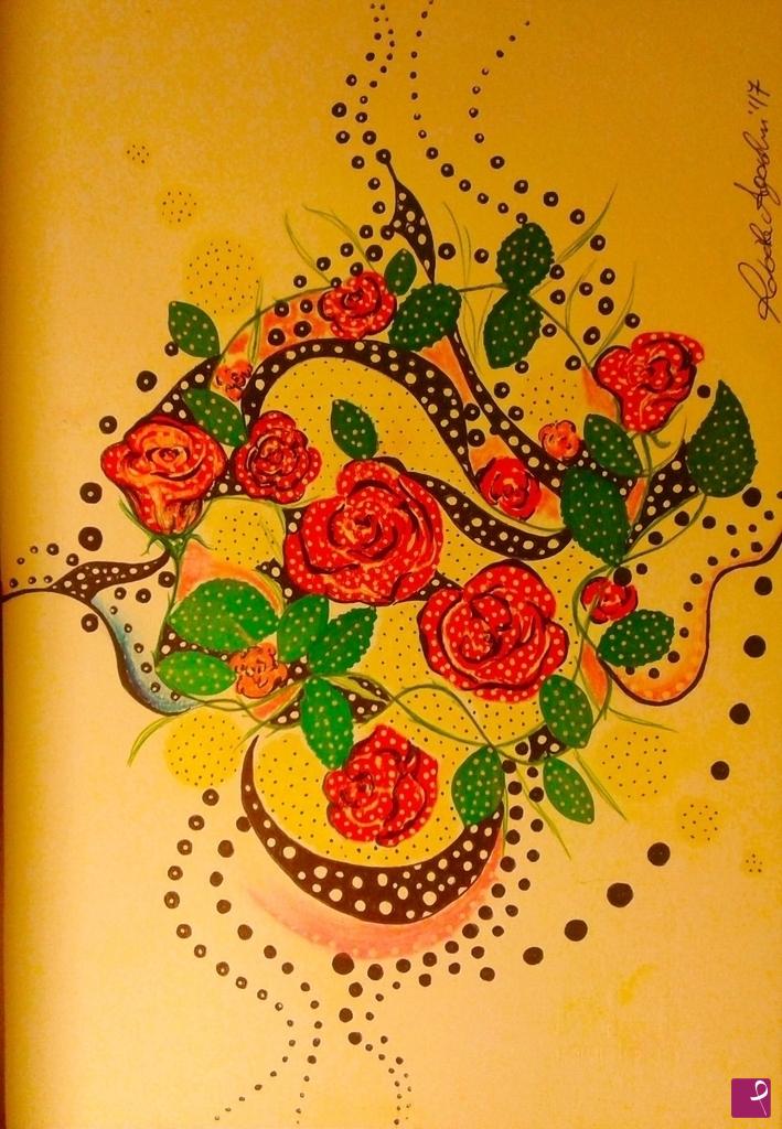 quadri in vendita online - Rose Pop