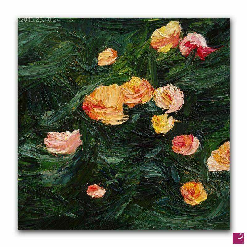 quadri in vendita online - Rose, quadro originale olio su tela