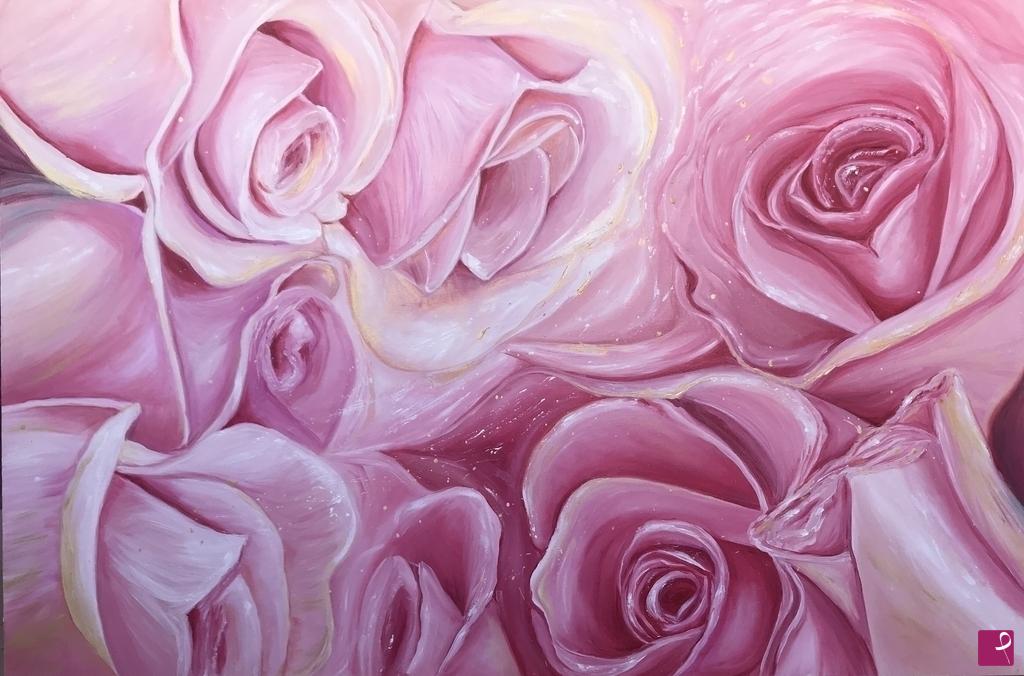 quadri in vendita online - Rose rosa