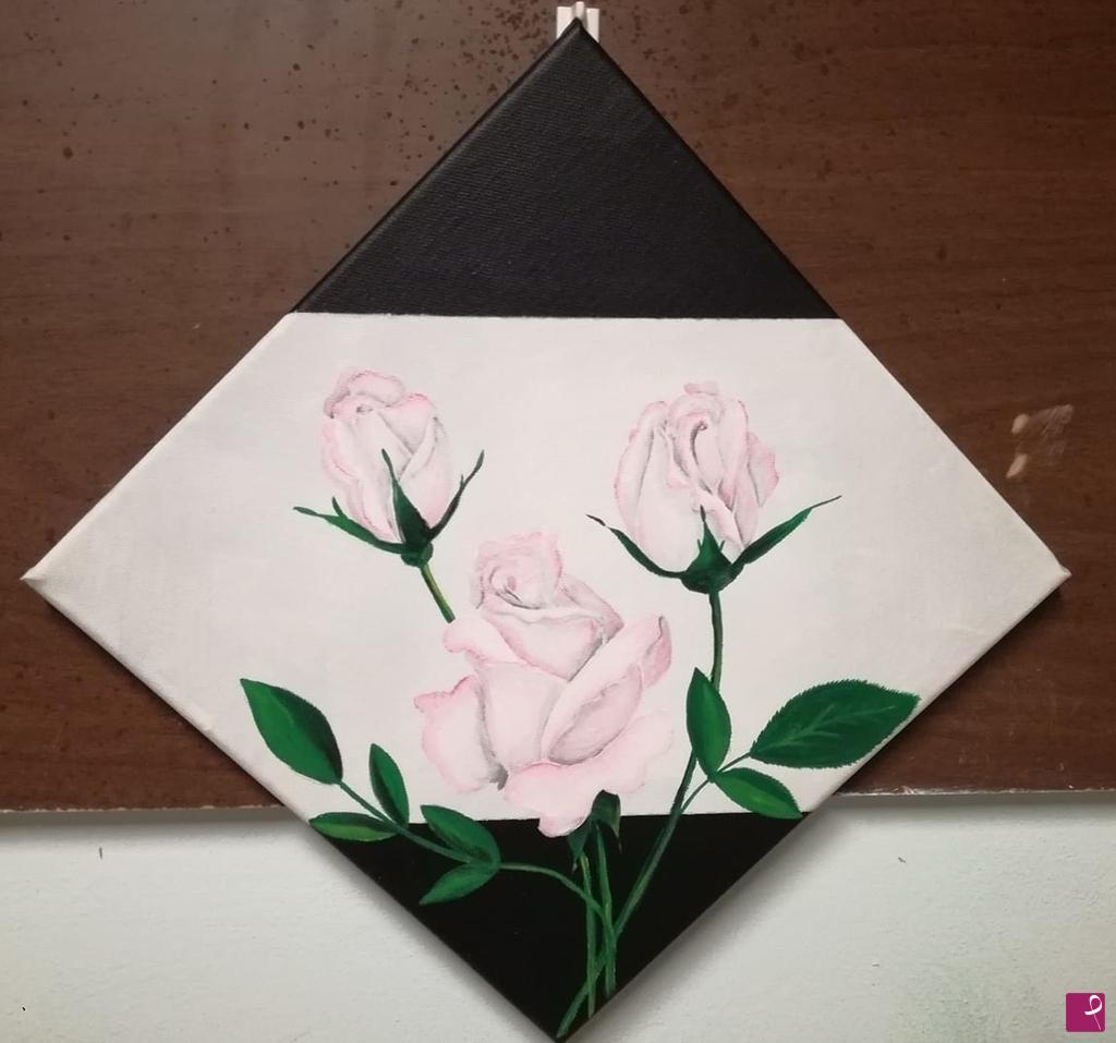 quadri in vendita online - rose rosa 