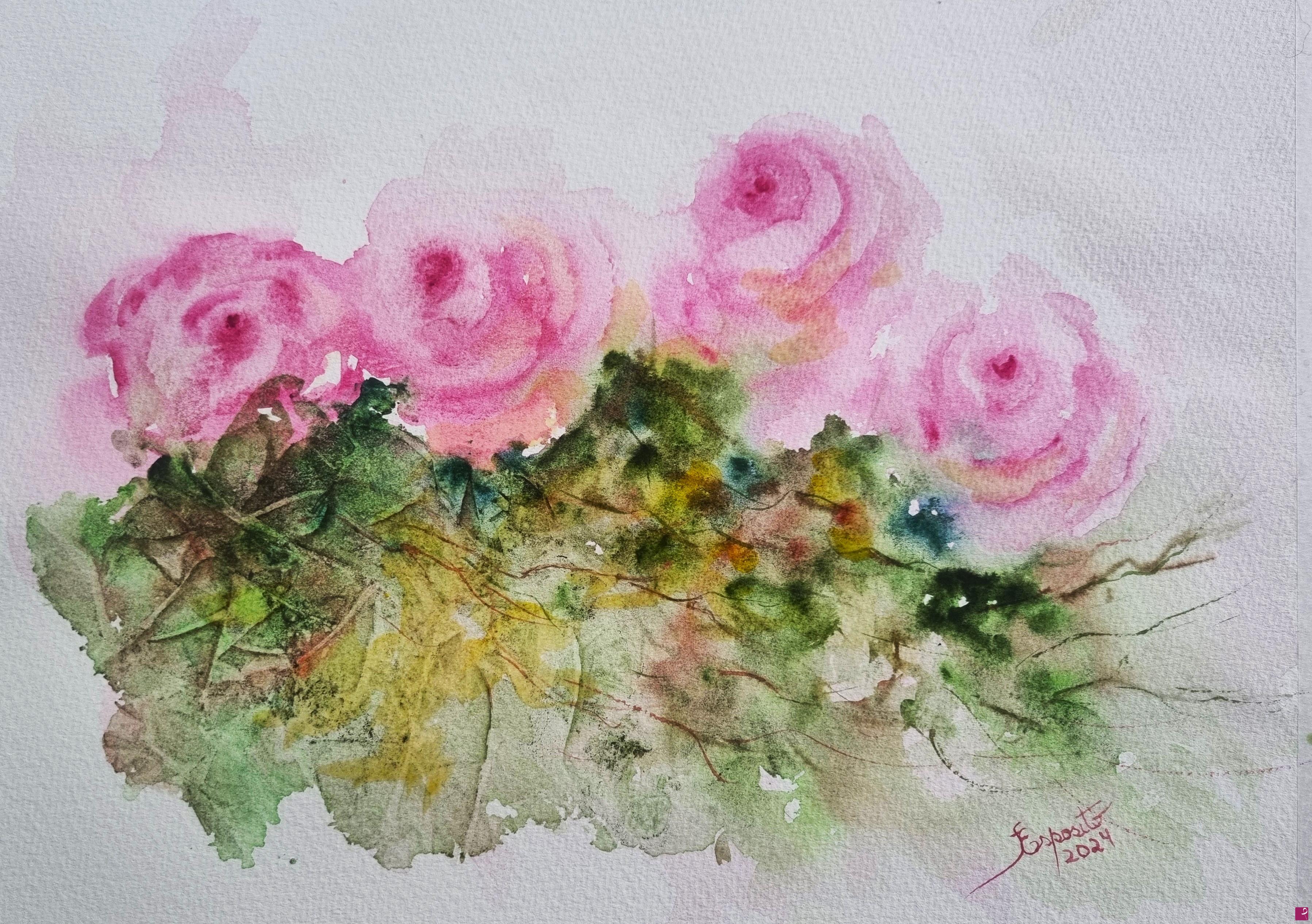 quadri in vendita online - Rose Rosa