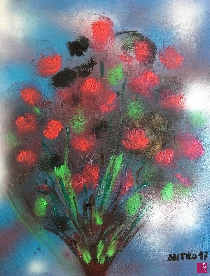 quadri in vendita online - Rose rosse