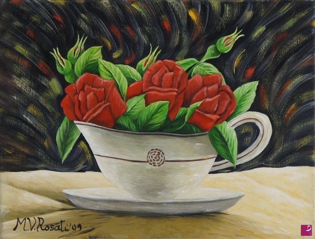 quadri in vendita online - Rose rosse