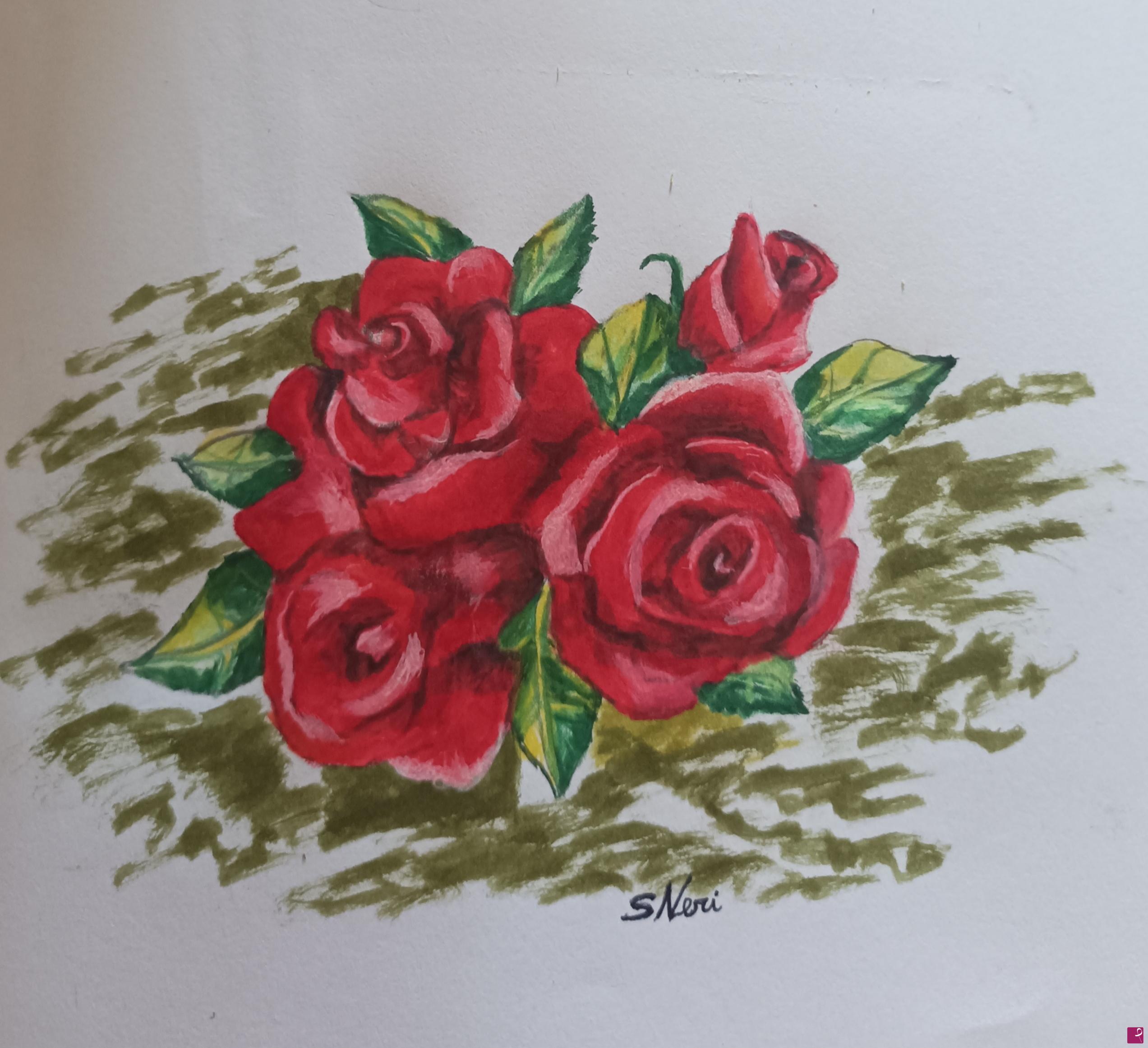 quadri in vendita online - Rose rosse 