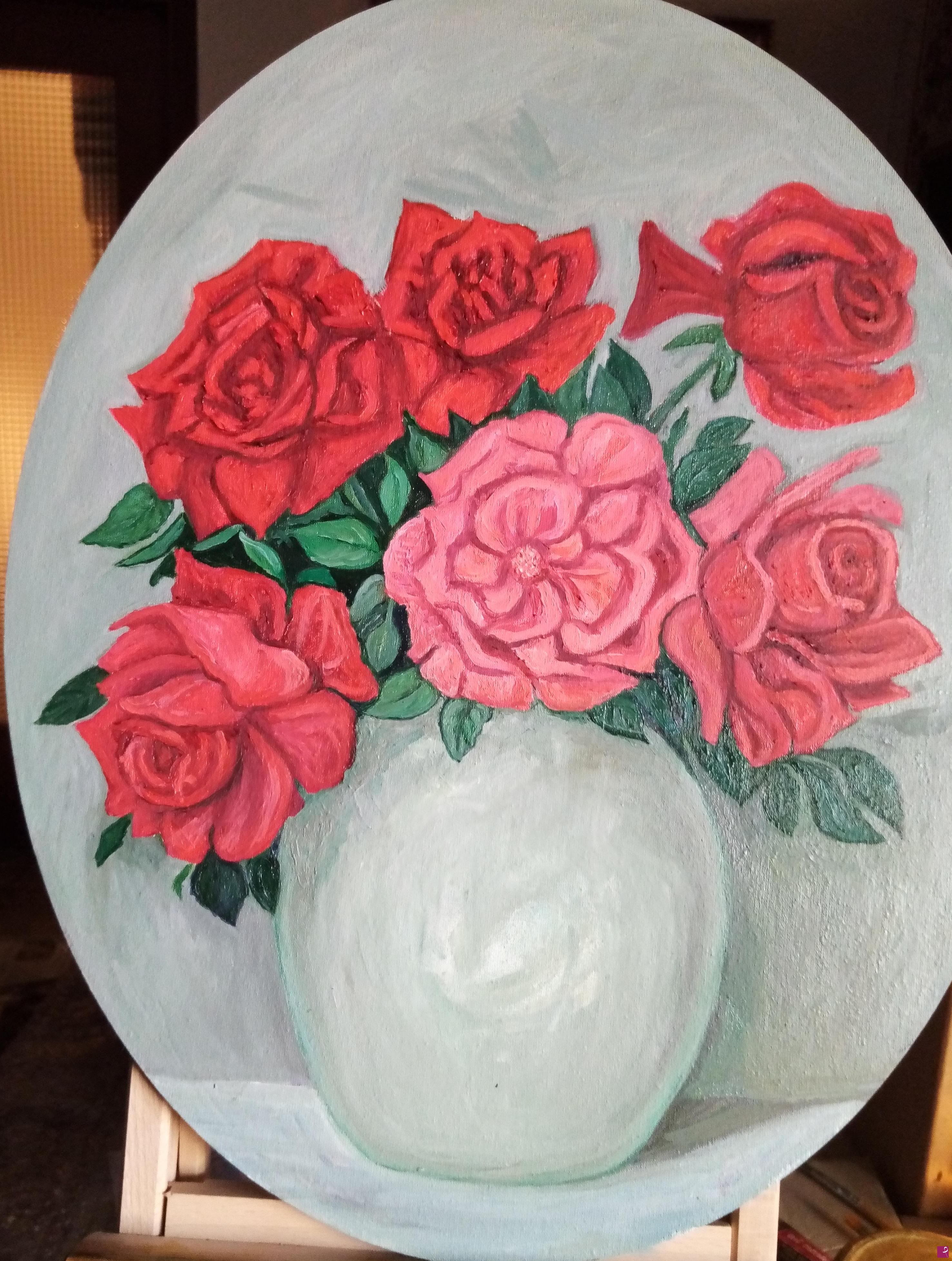 quadri in vendita online - Rose rosse