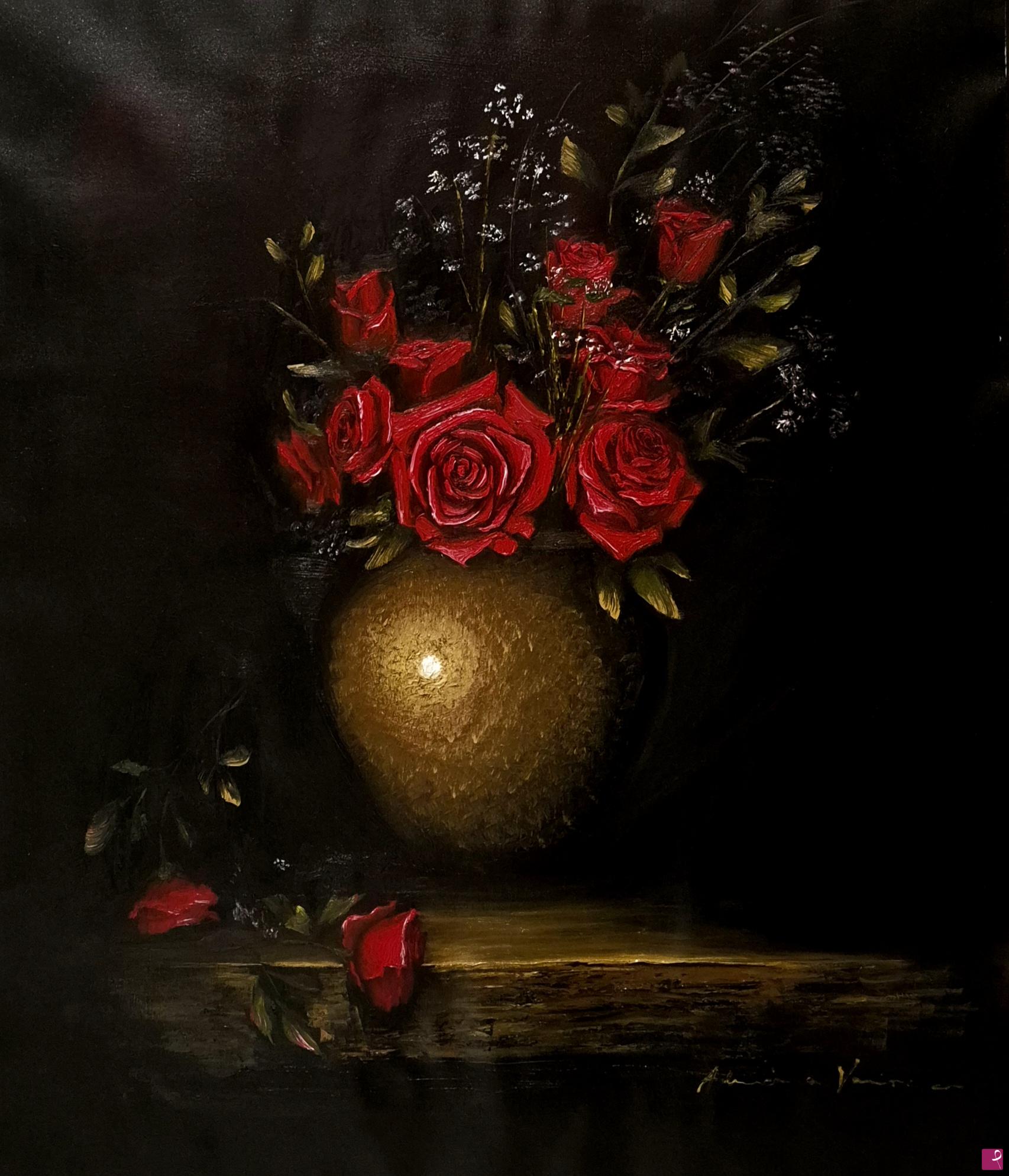 quadri in vendita online - Rose rosse 