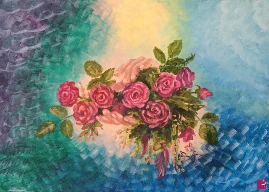 quadri in vendita online - ROSE ROSSE PER TE