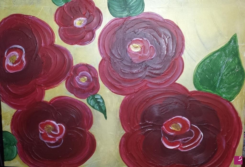 quadri in vendita online - Rose rosse su tela 80x60