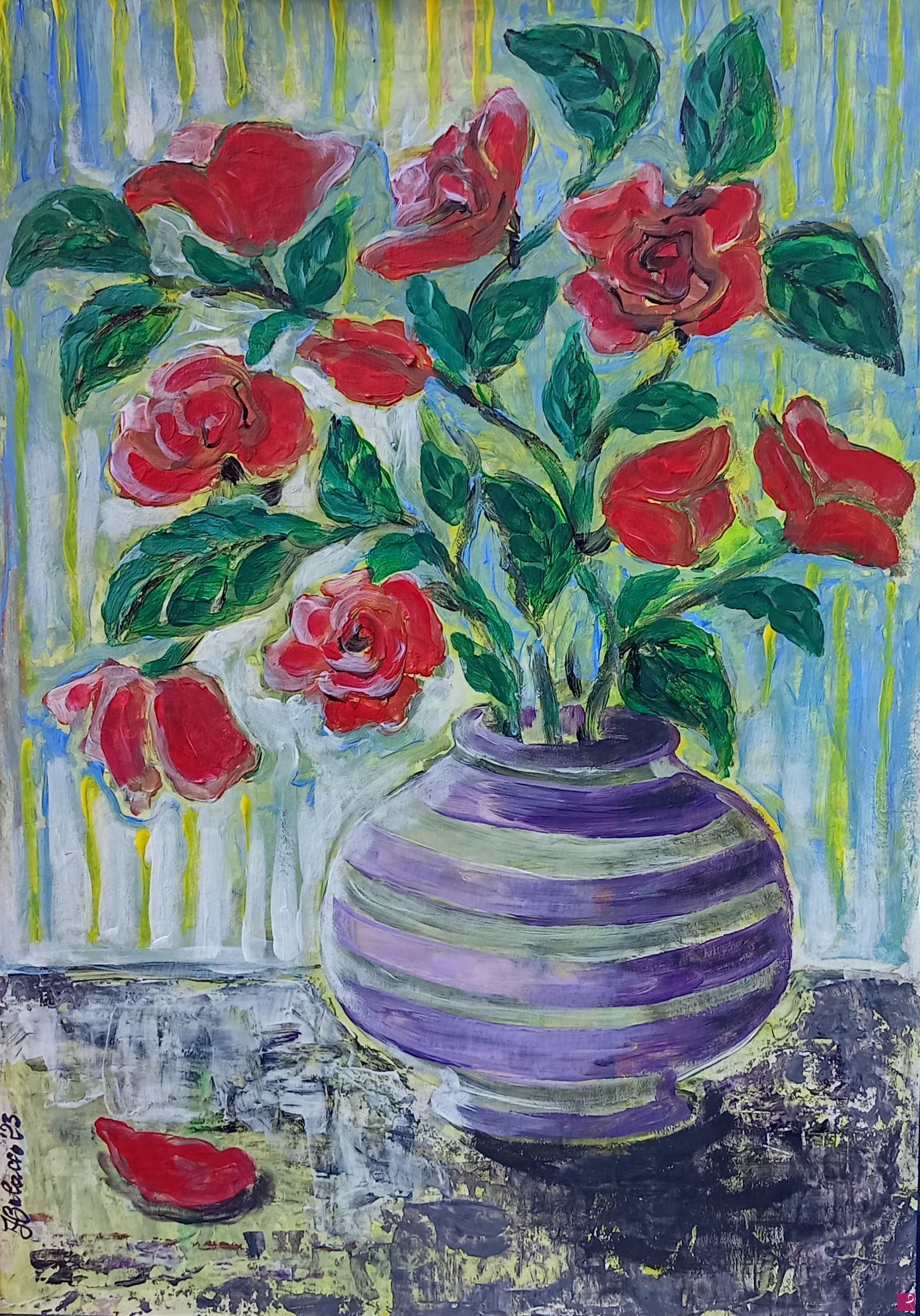 quadri in vendita online - Rose selvatiche 