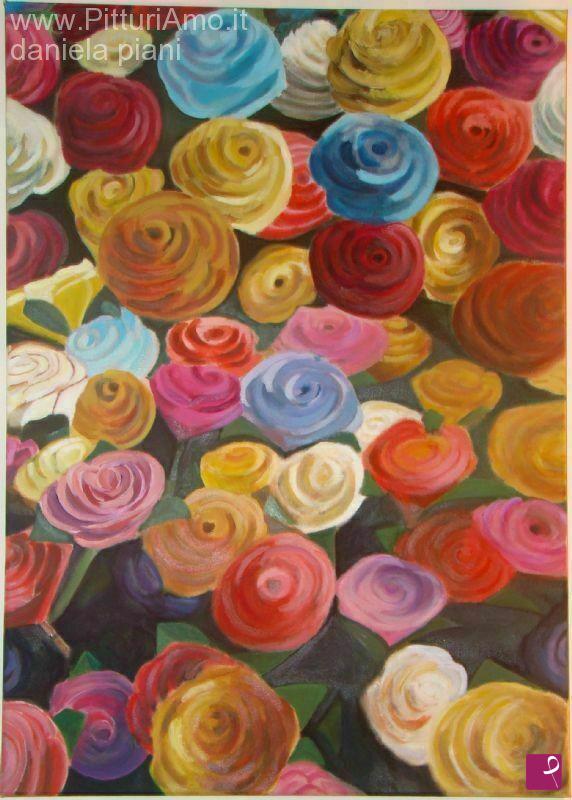 quadri in vendita online - rose su rose