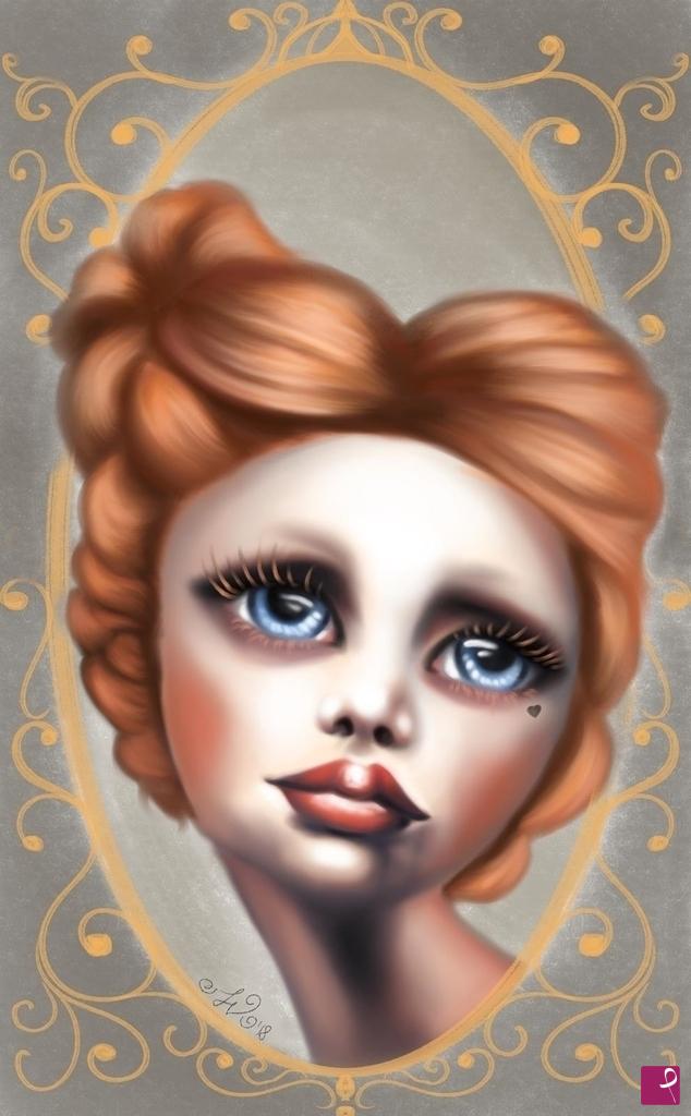 quadri in vendita online - Rose-Victorian Doll V