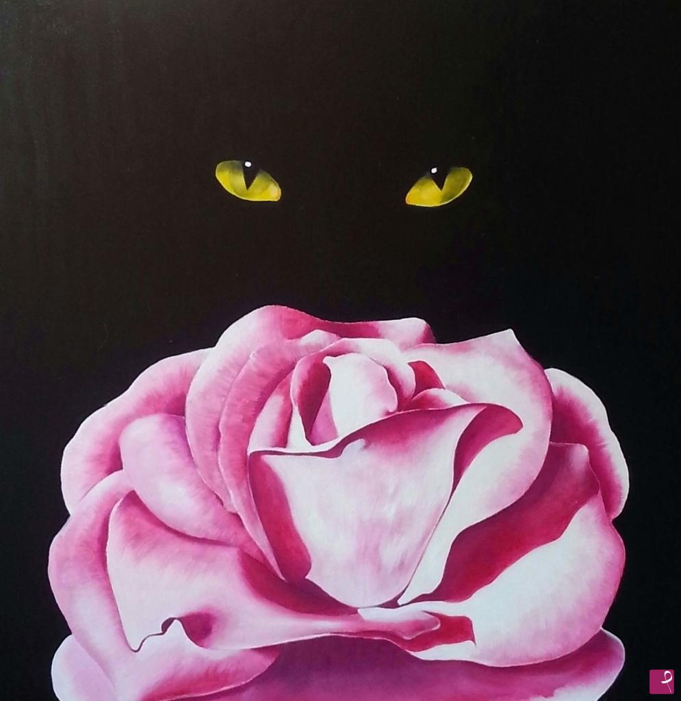quadri in vendita online - RoseCat's Yellow Eyes