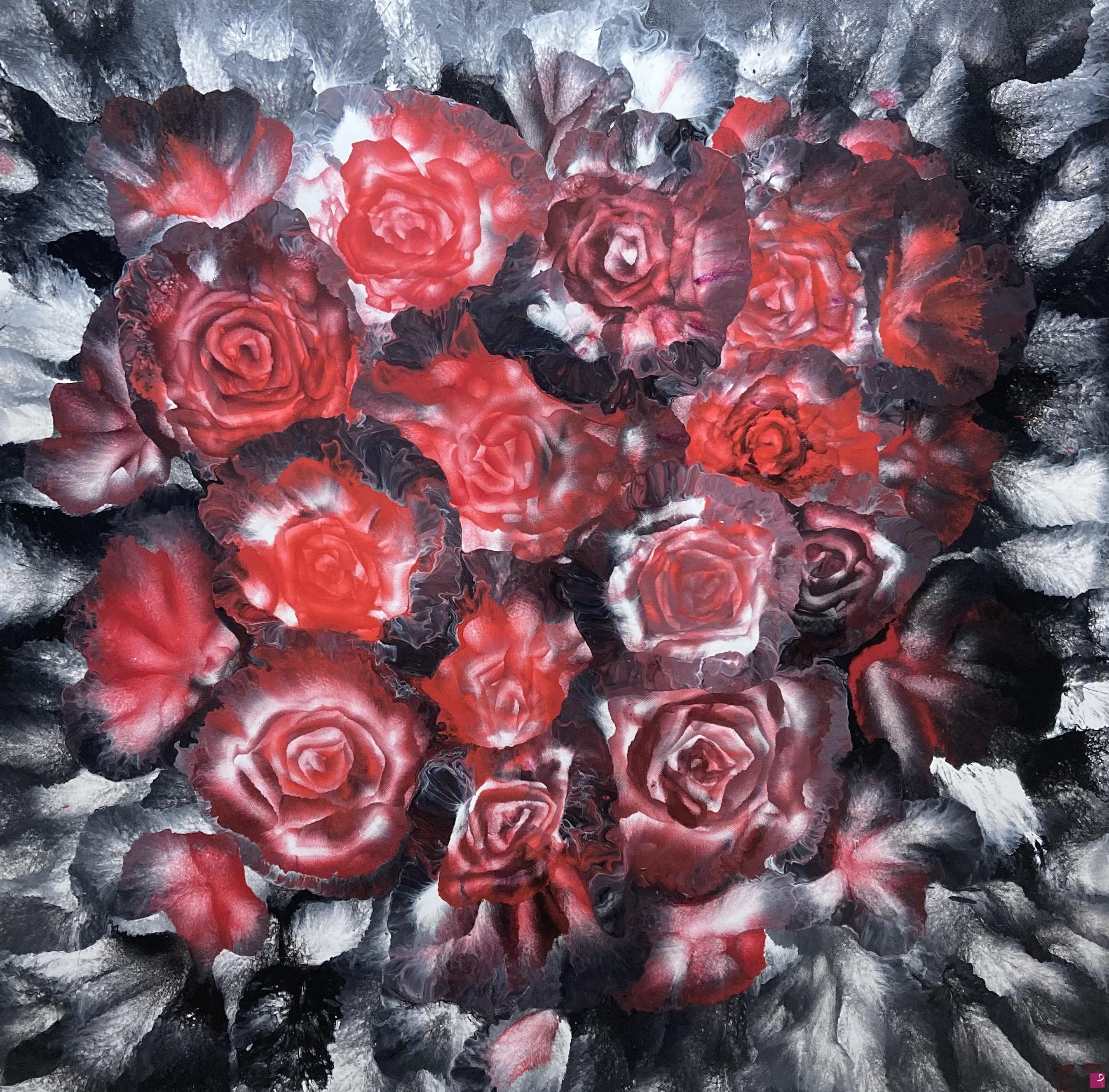 quadri in vendita online - Rosen in Black