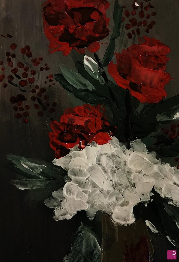 quadri in vendita online - "Roses in my garden" 