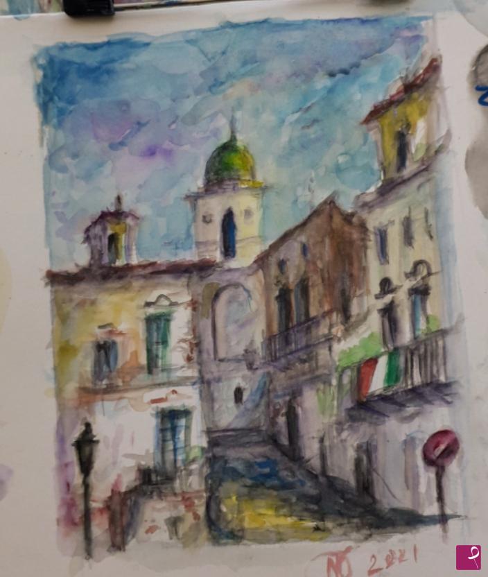 quadri in vendita online - Rossano - salita Duomo 