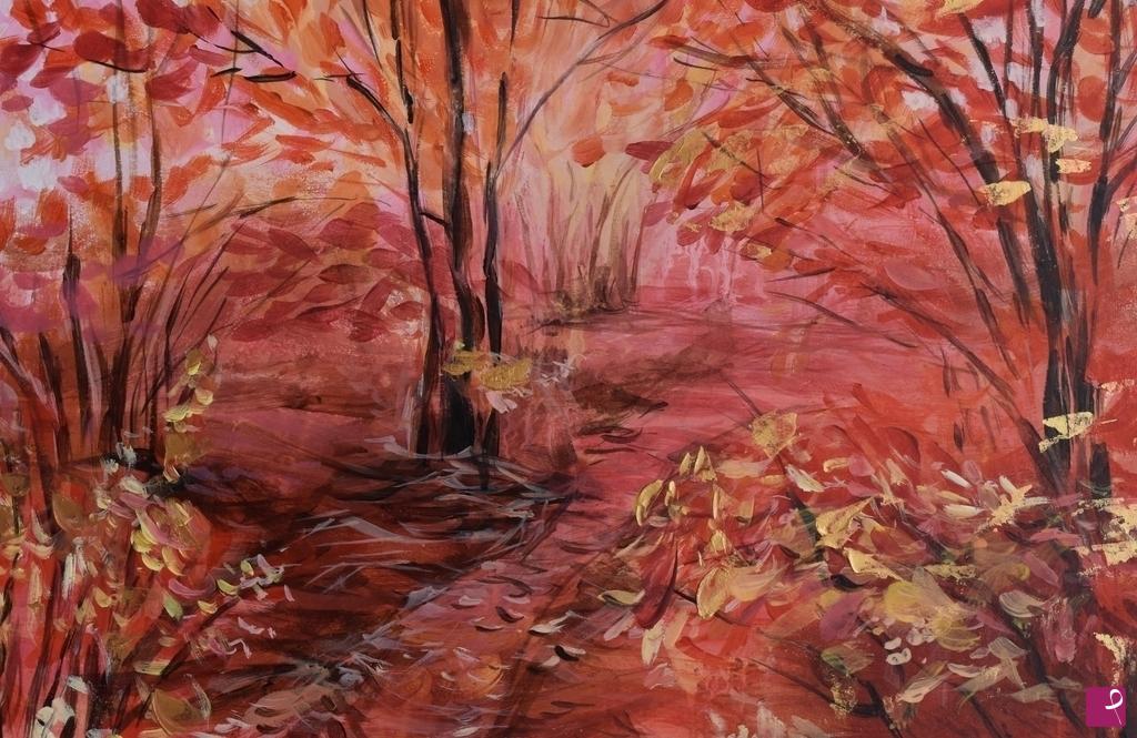 quadri in vendita online - Rosso Autunno