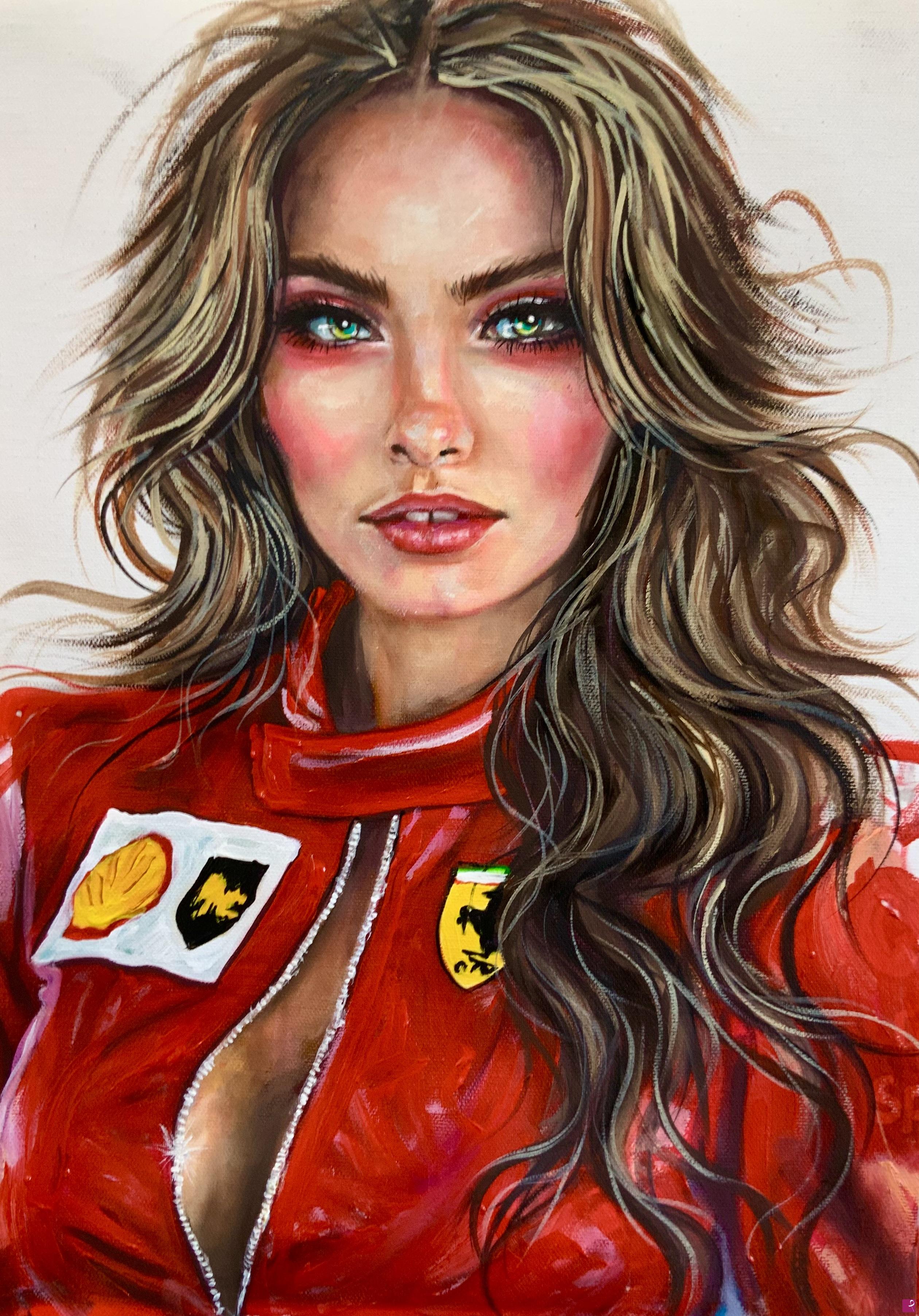quadri in vendita online - Rosso ferrari n°3