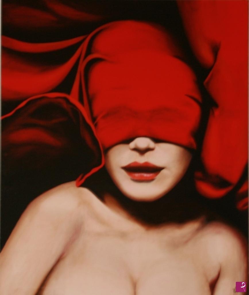 quadri in vendita online - Rosso mistero