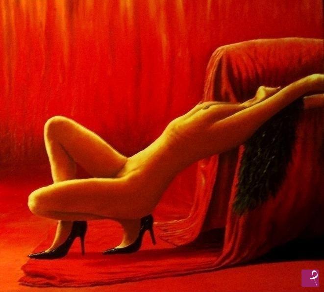 quadri in vendita online - Rosso profondo eros