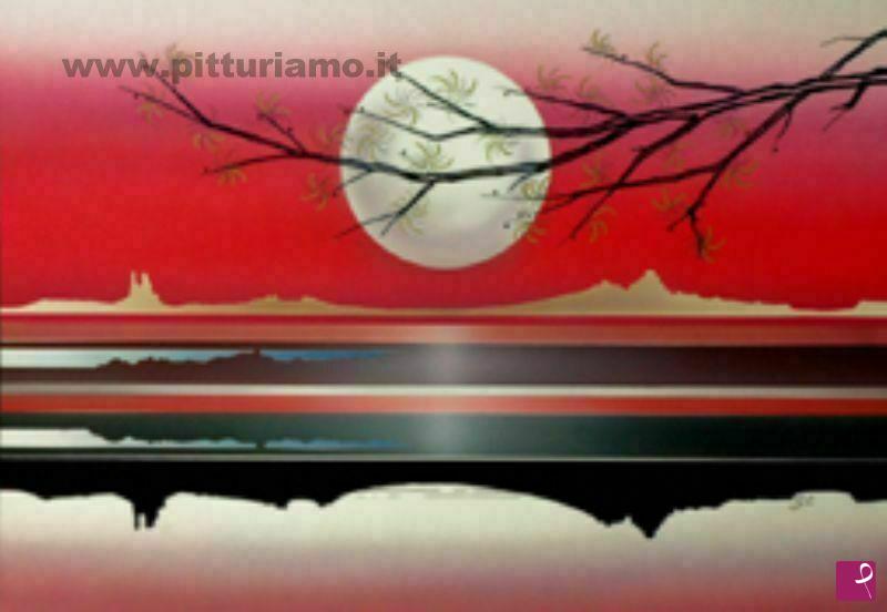 quadri in vendita online - Rosso riflesso