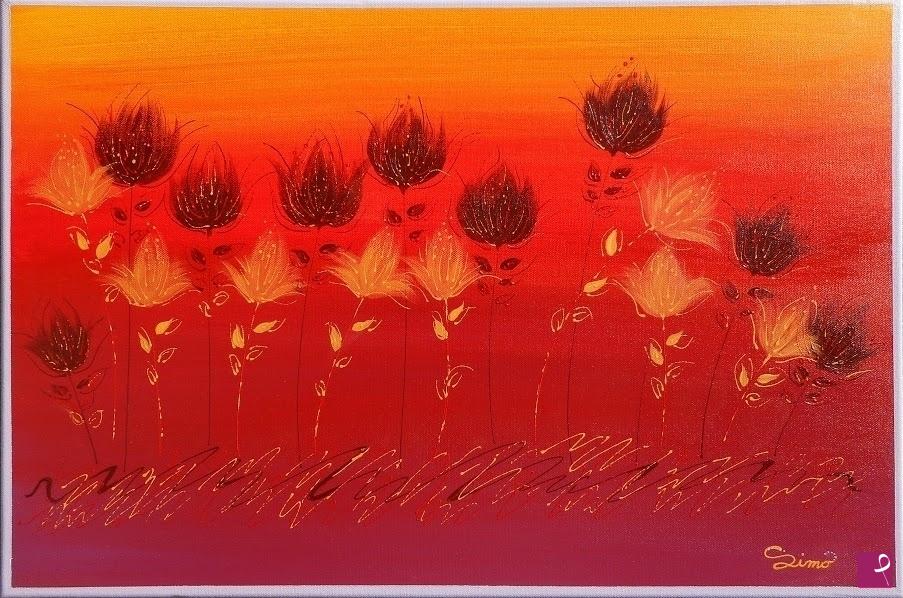 quadri in vendita online - ROSSO TULIPANI