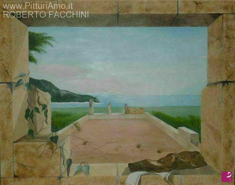 quadri in vendita online - rovine sul mare