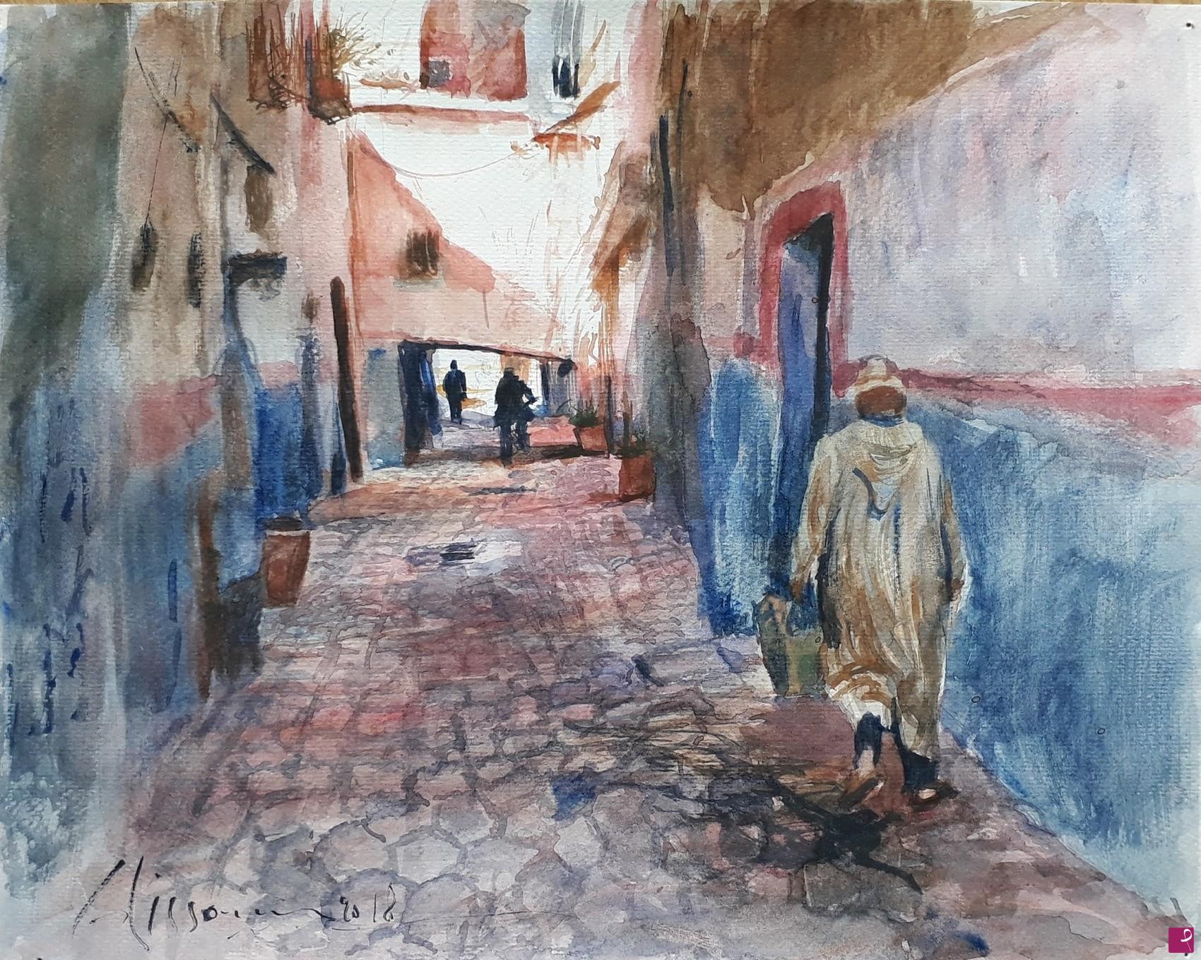 quadri in vendita online - Ruelle à Taroudant. Maroc
