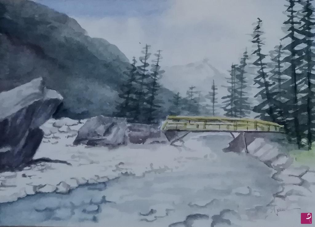 quadri in vendita online - ruscello di montagna