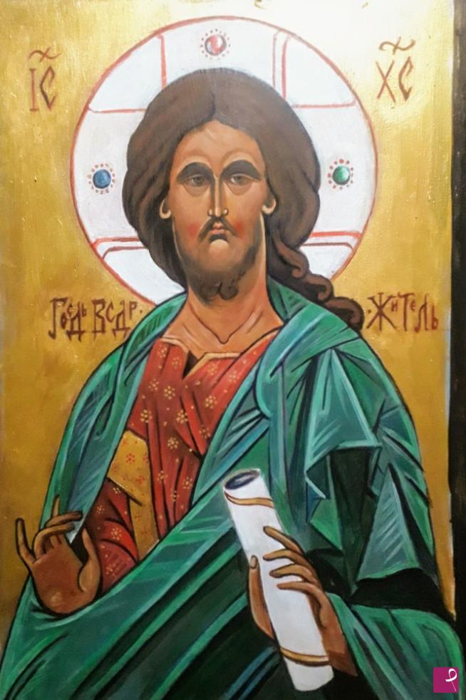 quadri in vendita online - Russian Icon of Christ