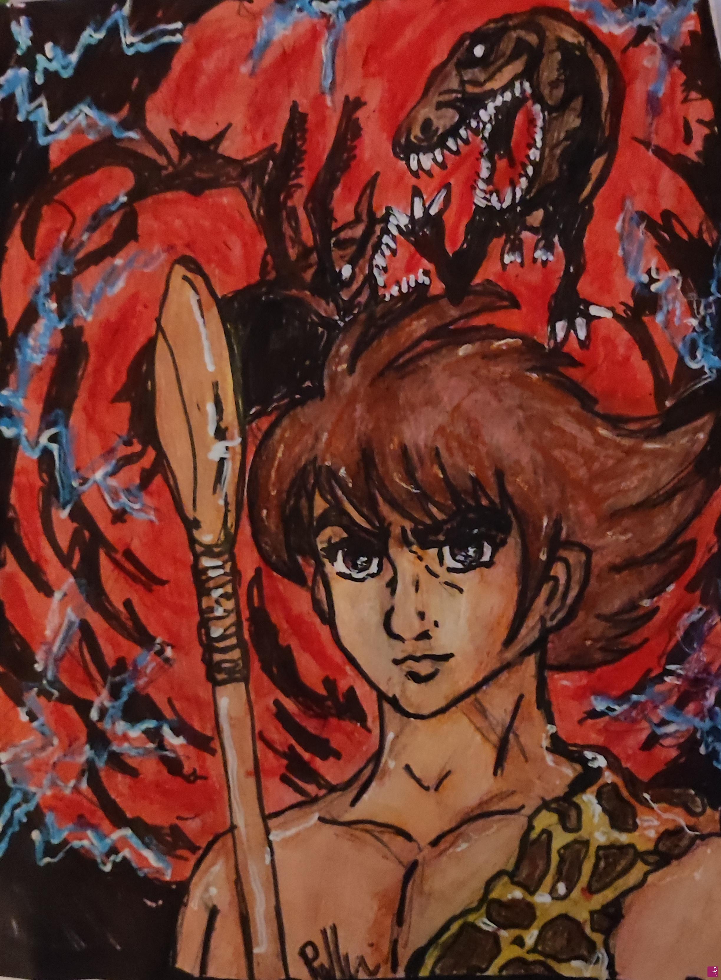 quadri in vendita online - Ryu il ragazzo delle caverne 