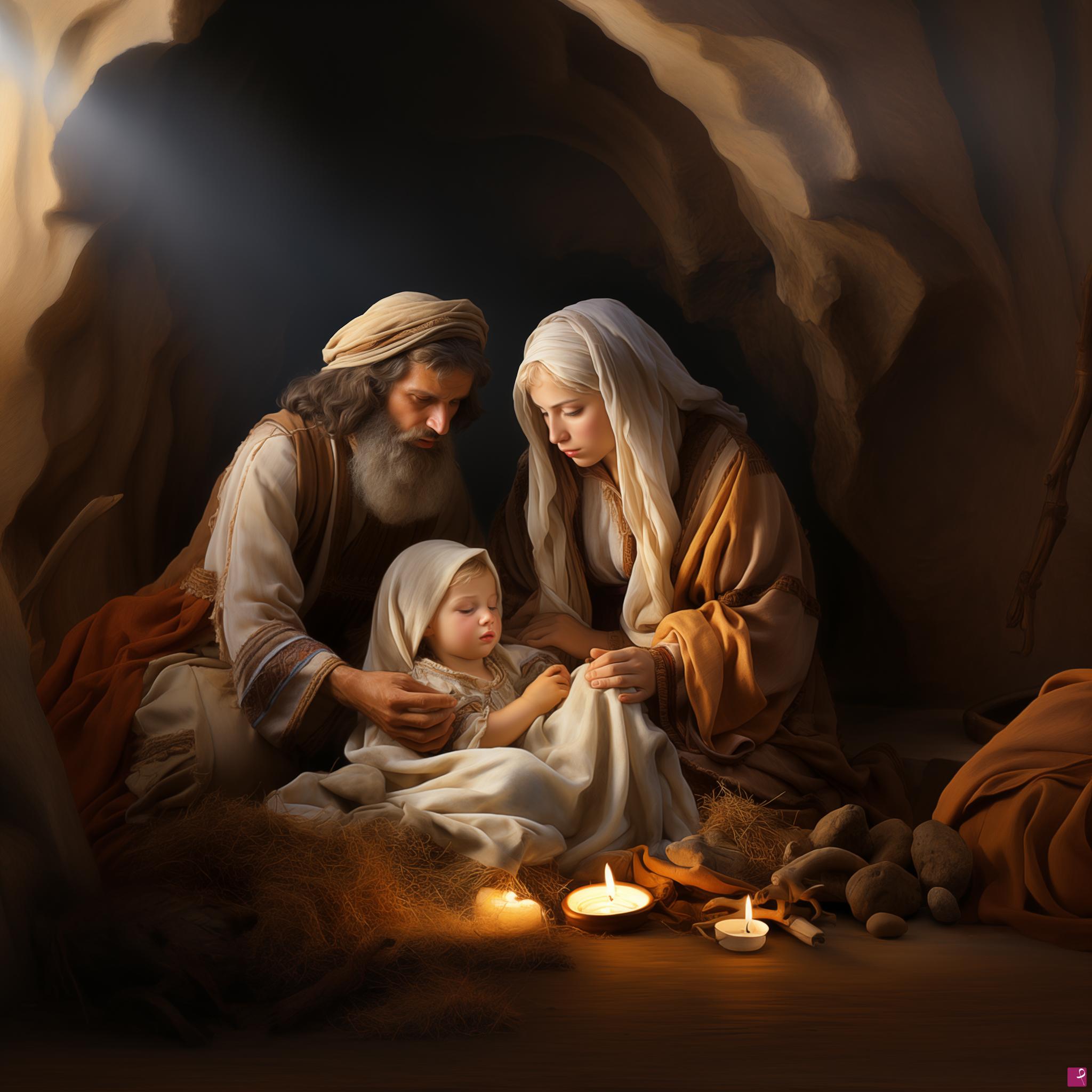 quadri in vendita online - SACRA FAMIGLIA - In preghiera