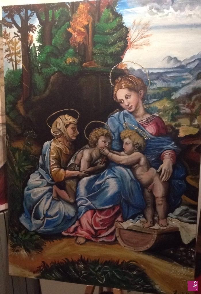 quadri in vendita online - Sacra famiglia petite 