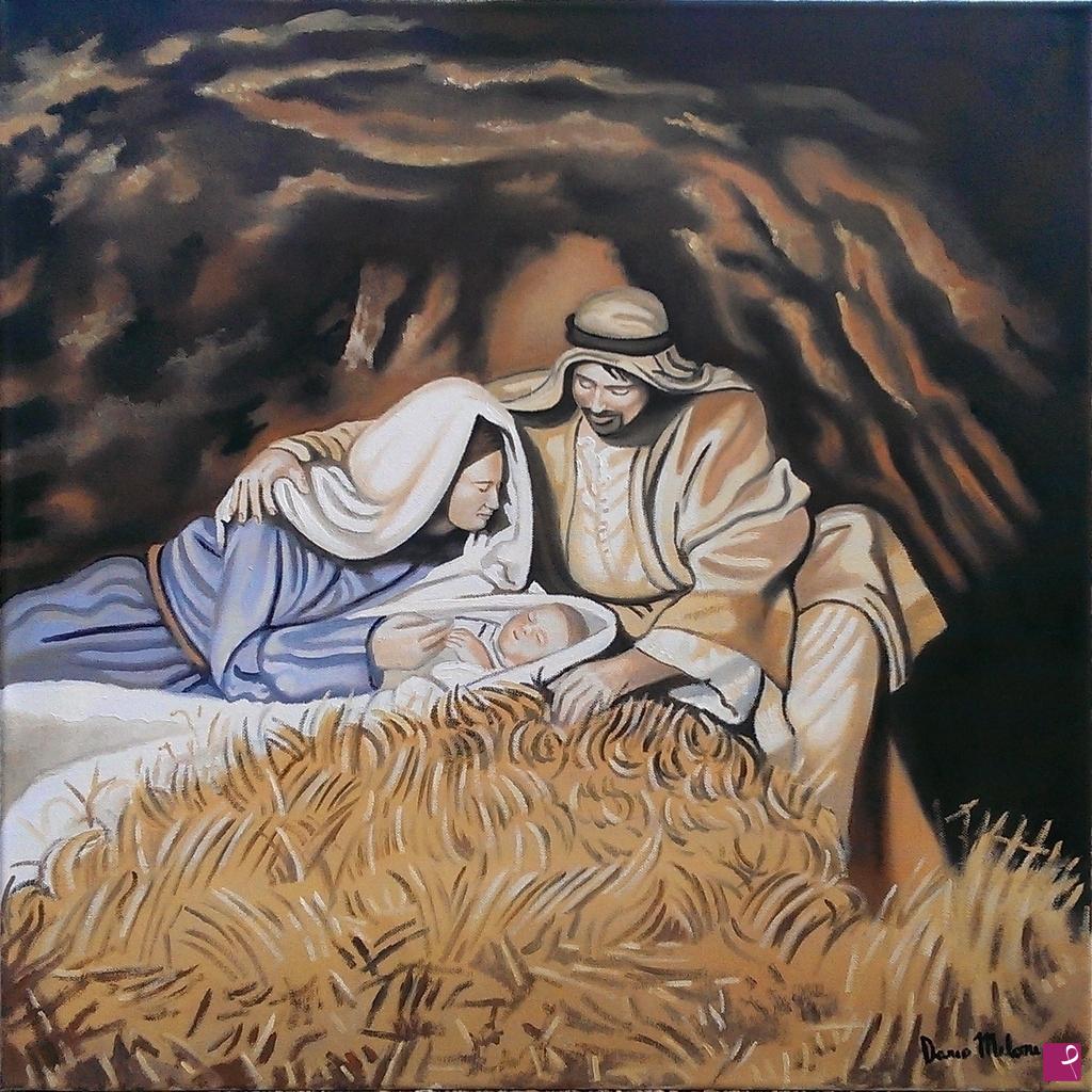 disponibile quadro -  Sacra Famiglia quadro moderno dipinto a mano, oil  on canvas. - Dario Meloni