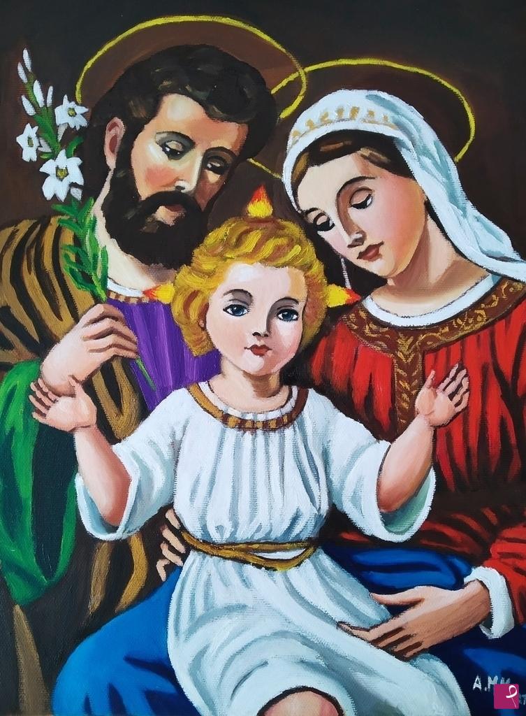 quadri in vendita online - Sacra Famiglia(falso autore)