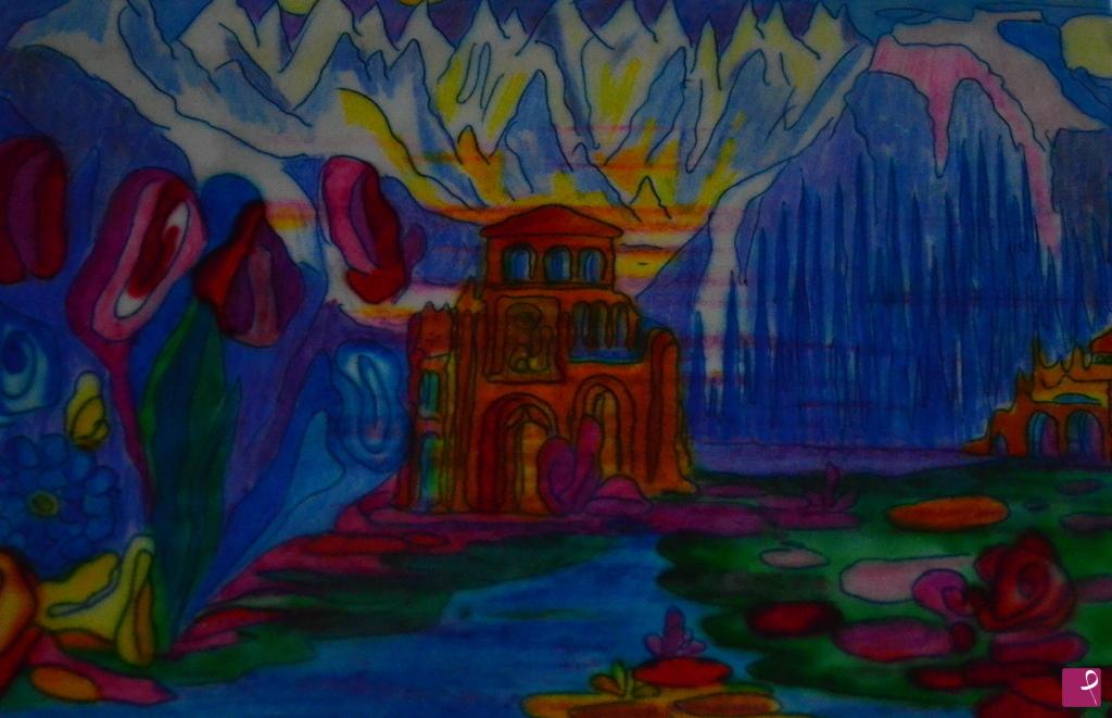quadri in vendita online - SACRO MONASTERO ABITATO DA MONACI ZOMBI IN UN UNIVERSO ORTOGONALE