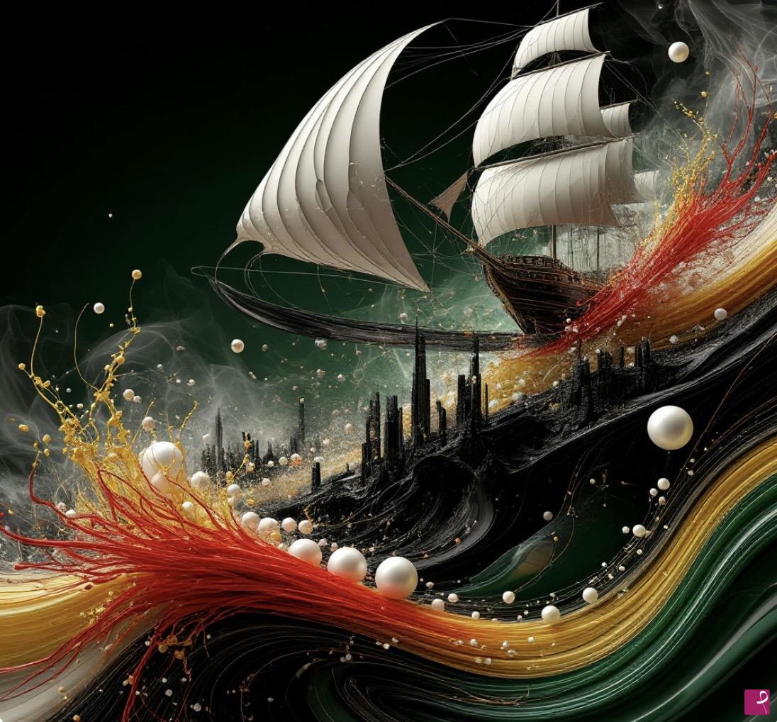 quadri in vendita online - Sailboat at sea