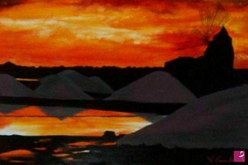 quadri in vendita online - saline al tramonto