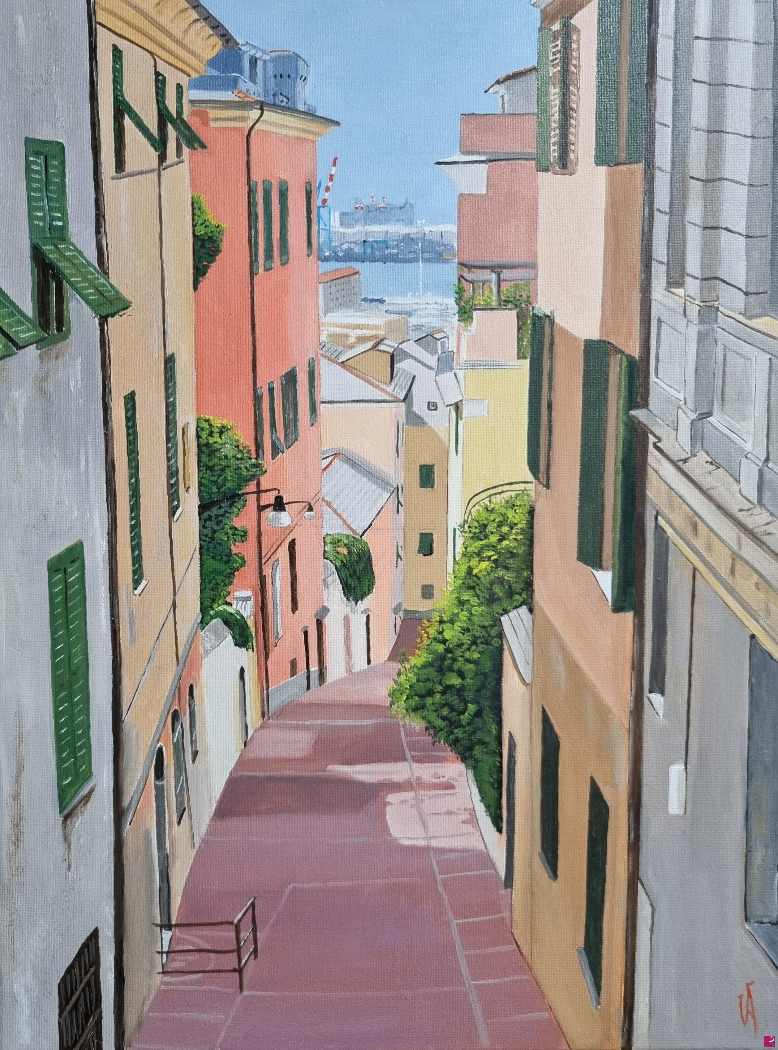 quadri in vendita online - Salita Castelletto Genova 