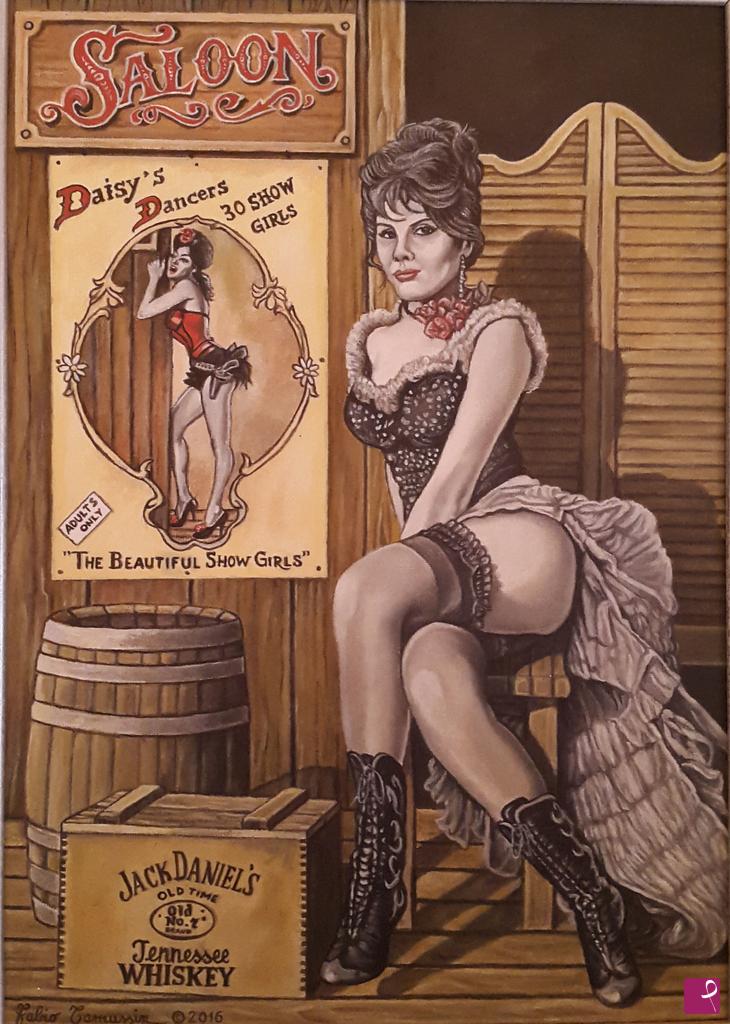 quadri in vendita online - Saloon Girl