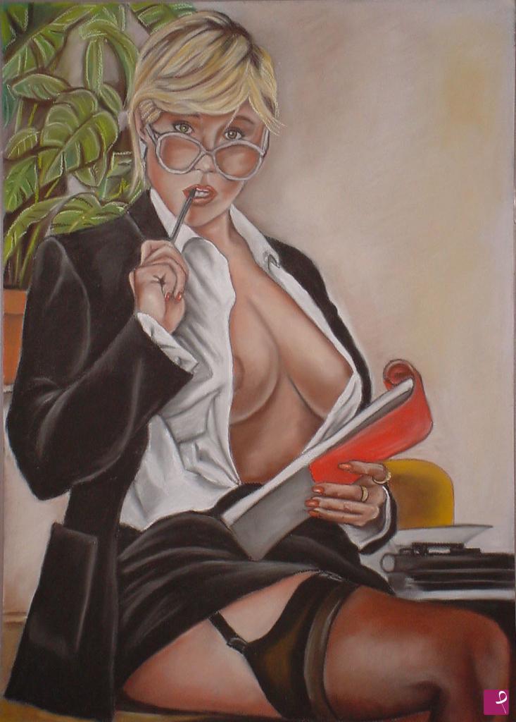 quadri in vendita online - Samantha Fox  "Sexy Secretary"