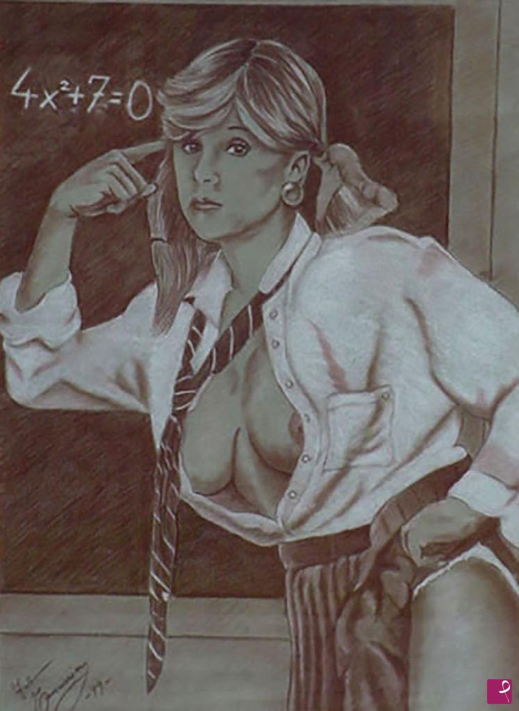 quadri in vendita online - Samantha Fox  "Sexy Student"