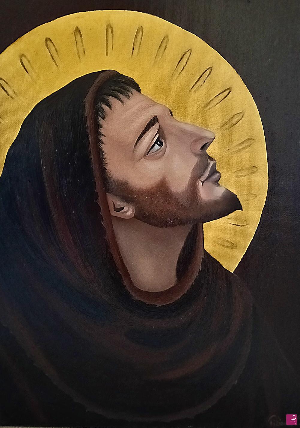 quadri in vendita online - "San Francesco" - Olio su tela 