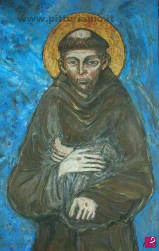 quadri in vendita online - San Francesco d'Assisi omaggio a Cimabue