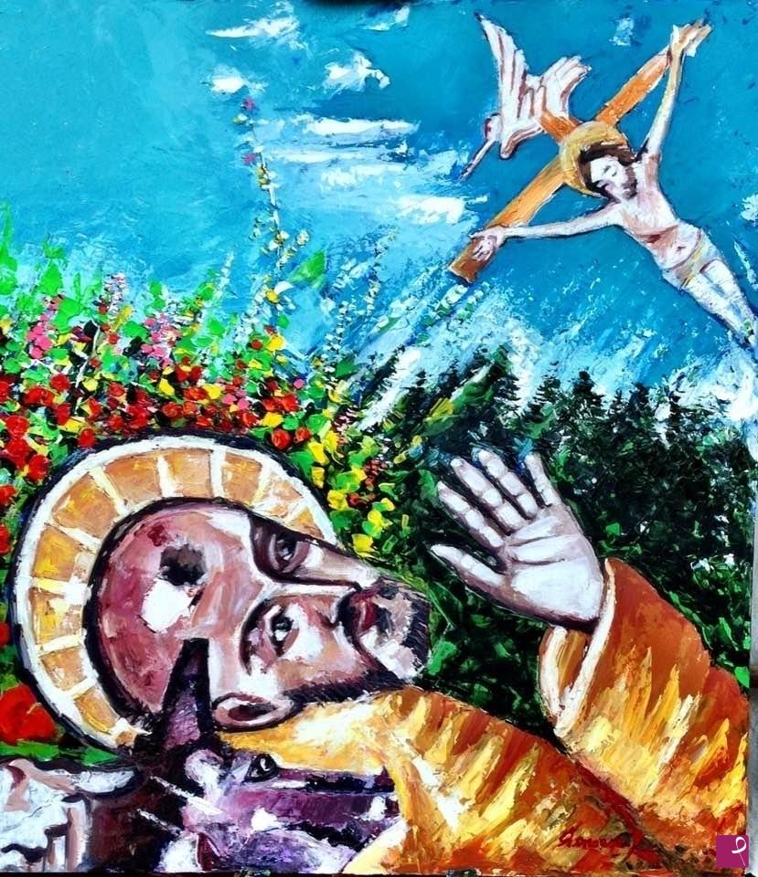 quadri in vendita online - San Francesco e la Santa Croce.