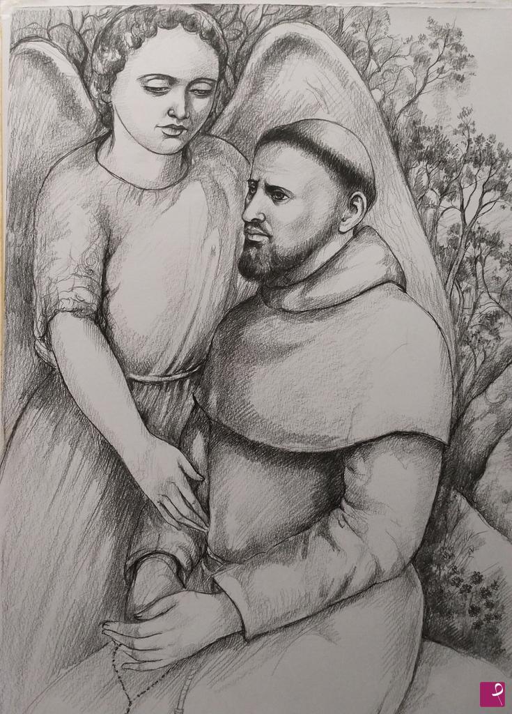 quadri in vendita online - San Francesco e l'Angelo