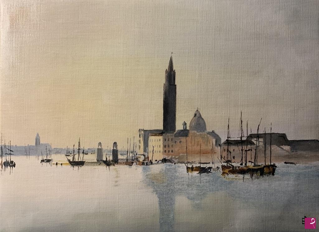 quadri in vendita online - San Giorgio Maggiore di mattina