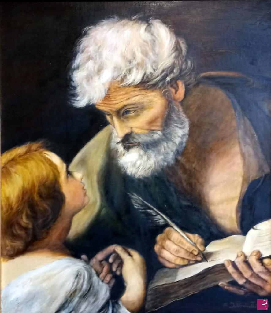 quadri in vendita online - "San Matteo e l'angelo" - riproduzione opera di Guido Reni